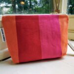 Zip bag red orange pink 8″