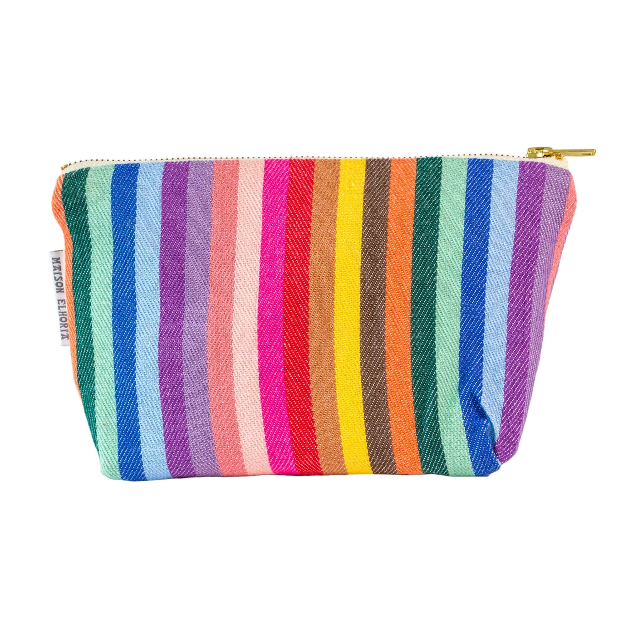 rainbow small zip bag on clear background