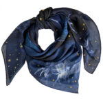 Oversized navy blue scarf
